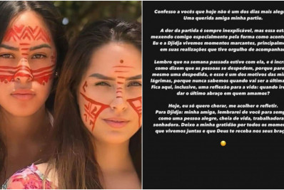 Ex-BBB Isabelle Nogueira lamenta morte de Sinhazinha do Boi Garantido: 'só quero chorar'
