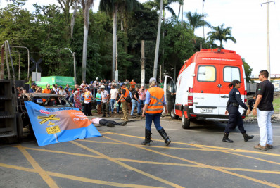 Barra Mansa recebe simulação de acidente envolvendo trem e veículo