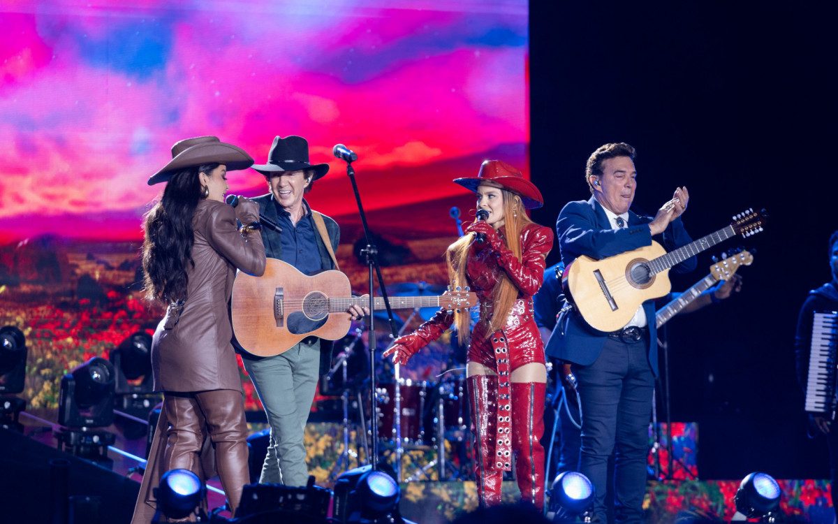 Maiara e Maraisa recebem Di Paullo & Paulino em gravação de DVD - Rubens Cerqueira/Divulgação