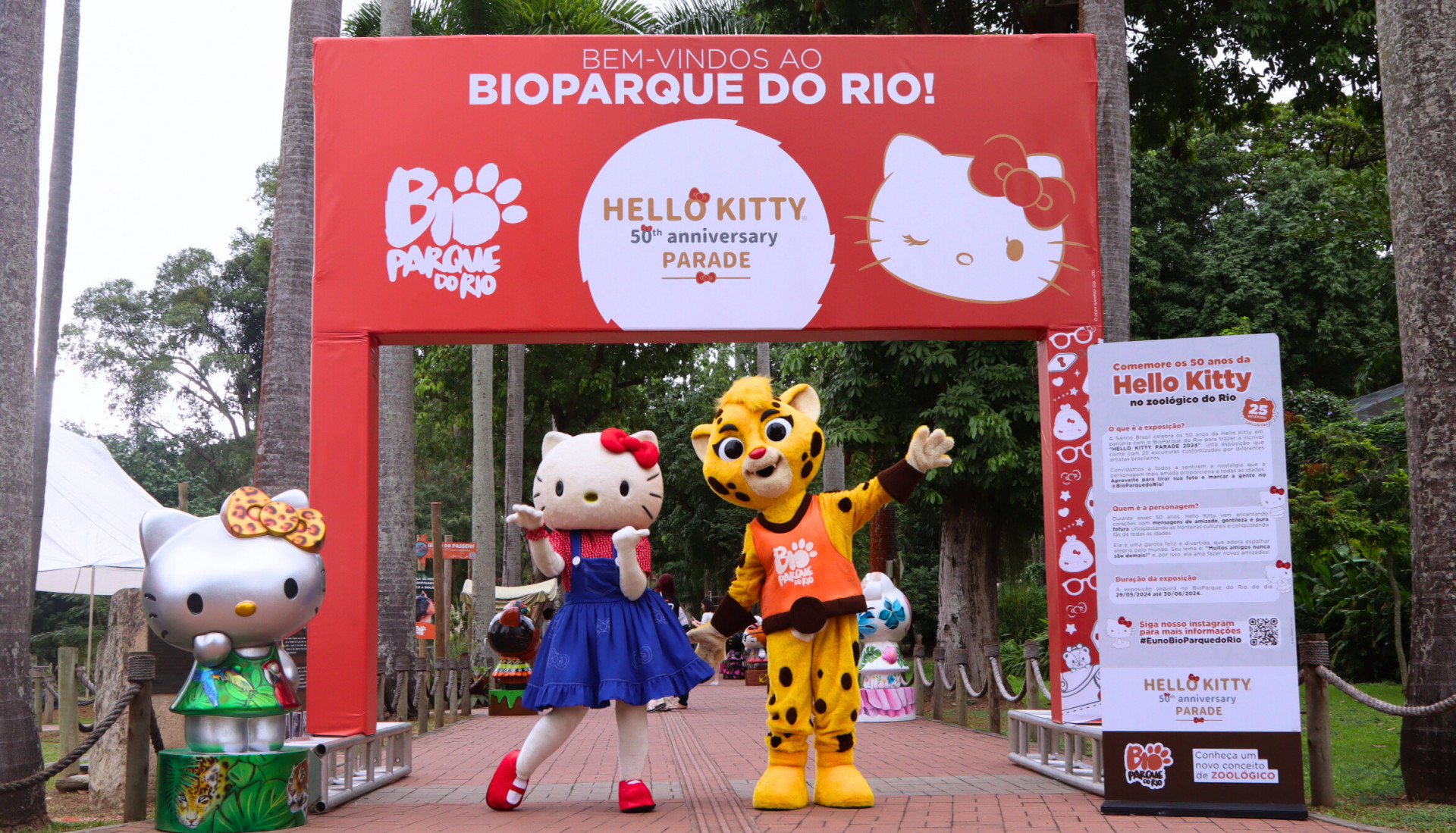 Exposição da Hello Kitty no BioParque do Rio reúne 25 esculturas - Divulgação