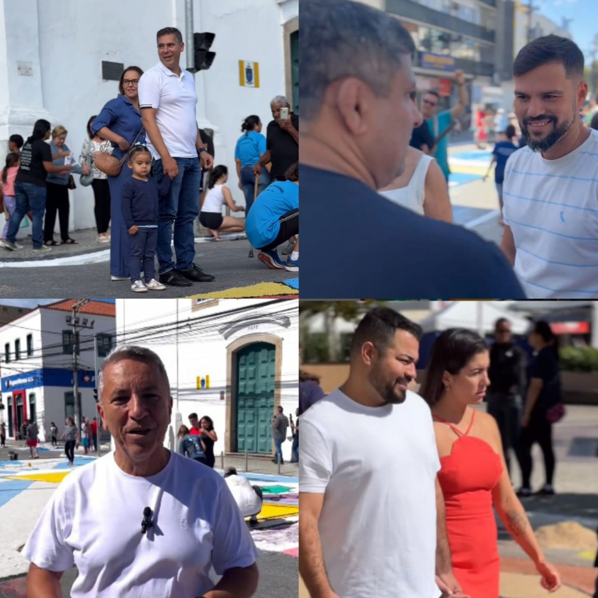 Deputado estadual Dr. Serginho (PL) com esposa Aline Azevedo, e a filha ca&ccedil;ula, Maria Alice; presidente da C&acirc;mara, Miguel Alencar (Uni&atilde;o) e vereador Josias da Swell (PL); Vereador Ruy Fran&ccedil;a (PRTB) e vereador Davi Souza (PP) com namorada - Reprodu&ccedil;&atilde;o/ redes sociais