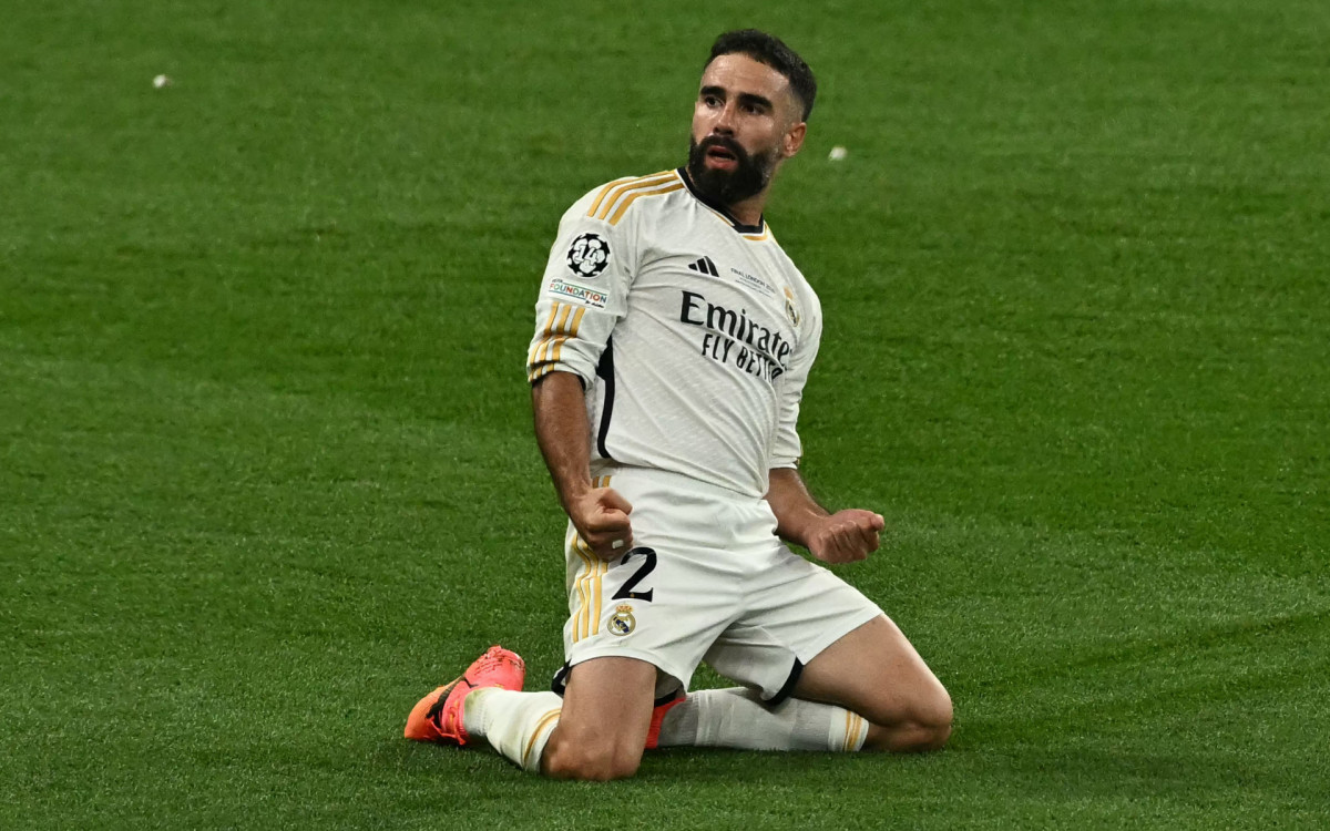 Carvajal fez o primeiro gol do Real Madrid na final contra o Borussia Dortmund