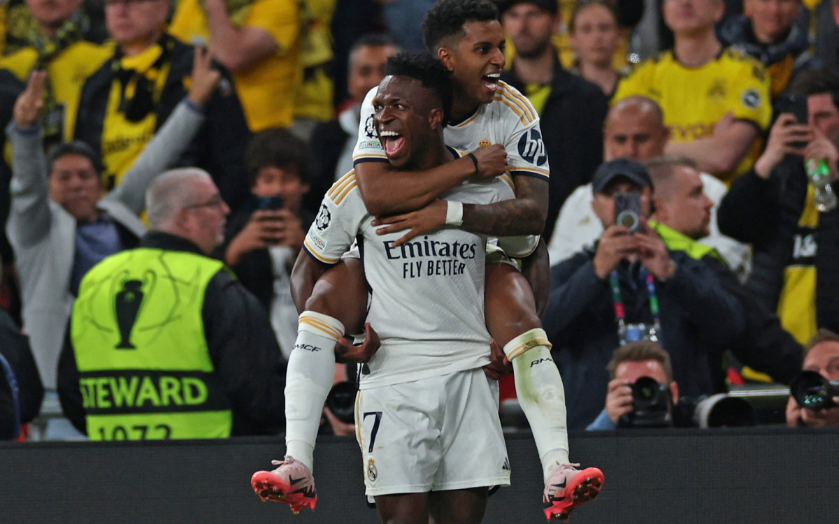 Vini Jr fez o gol do título do Real Madrid sobre o Borussia Dortmund