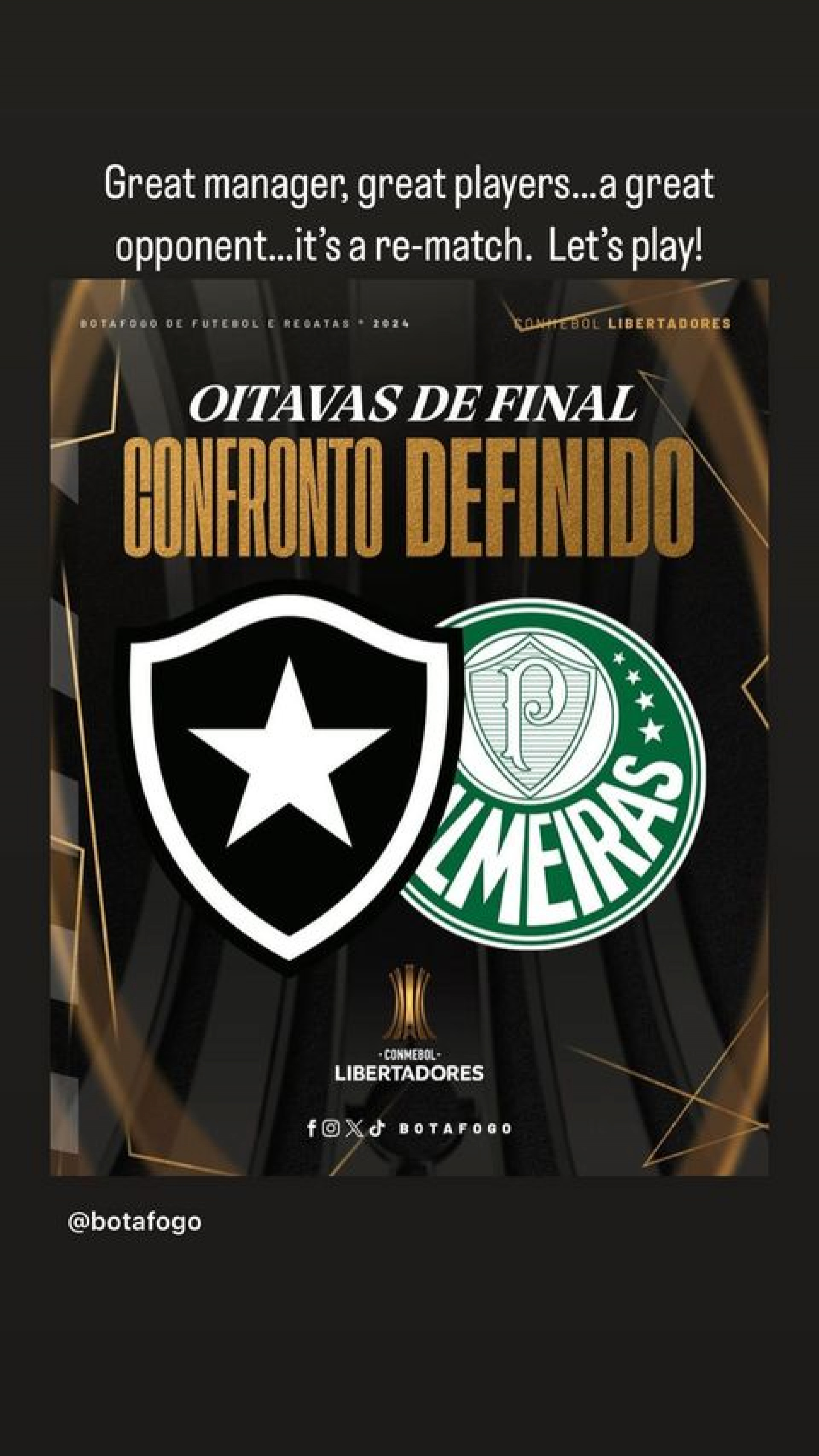 John Textor prevê revanche nas oitavas de final da Libertadores - Reprodução / Instagram