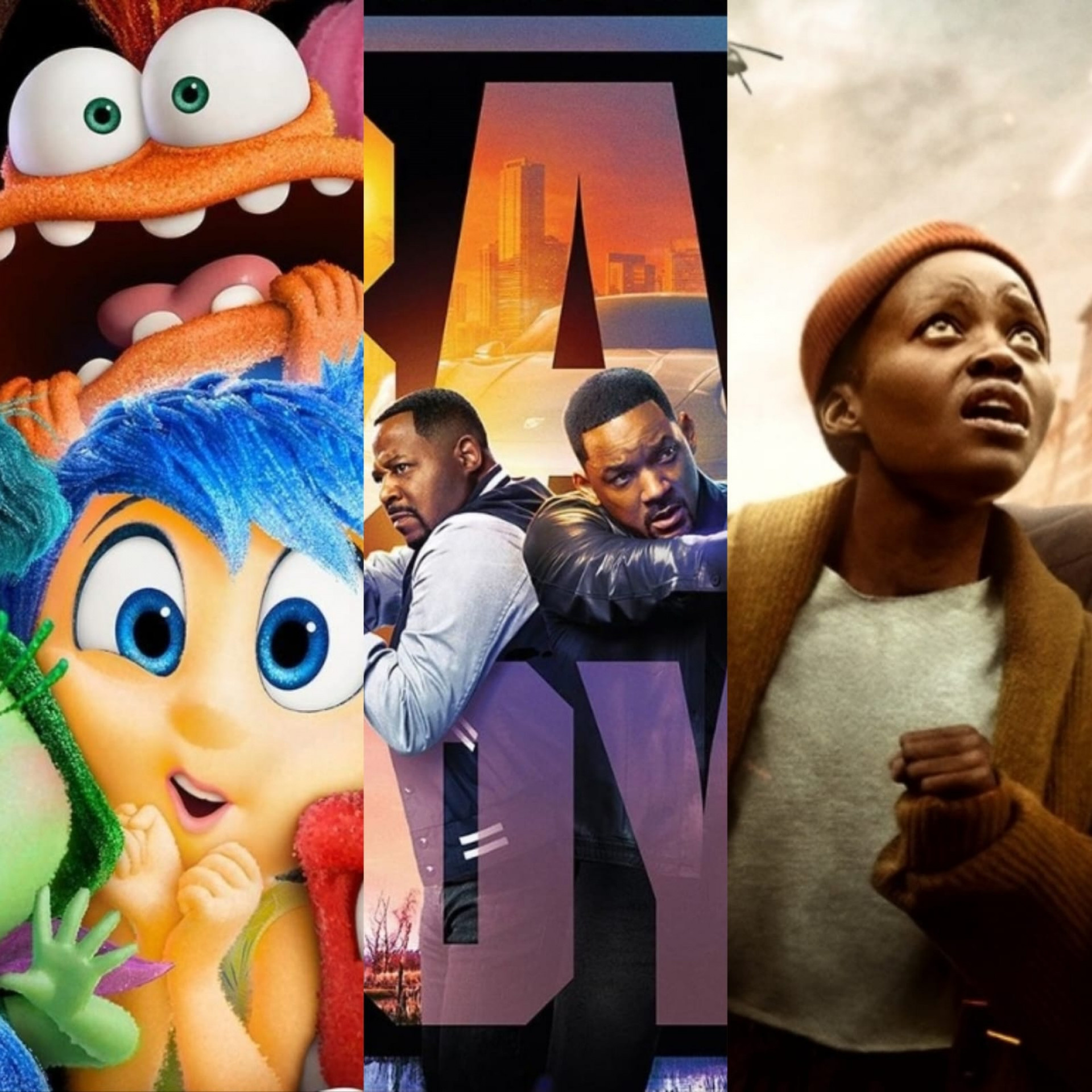 'Divertida Mente 2', 'Bad Boys 4: Até o Fim' e 'Um Lugar Silencioso: Dia Um' chegam aos cinemas em junho - Reprodução / Instagram