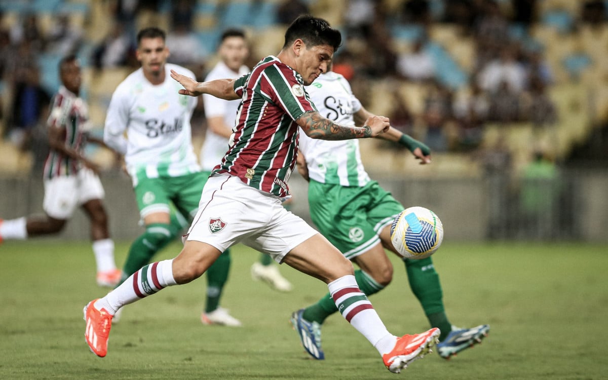 Germán Cano, do Fluminense, sofreu uma lesão durante o jogo contra o Juventude - Marcelo Gonçalves / Fluminense
