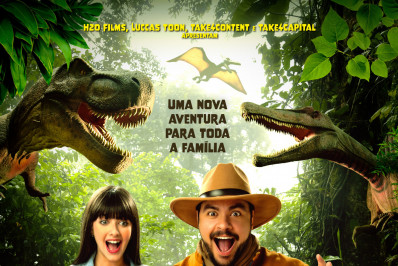Confira o cartaz e o trailer do filme 'Luccas e Gi em: Dinossauros' 