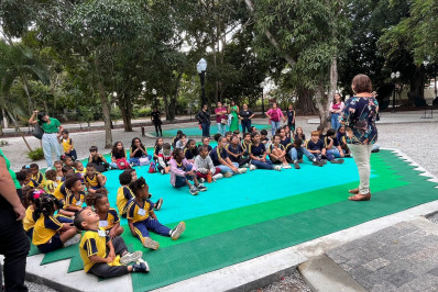 Alunos da rede municipal de ensino de Araruama participam de atividade ambiental no Botânico das Asas