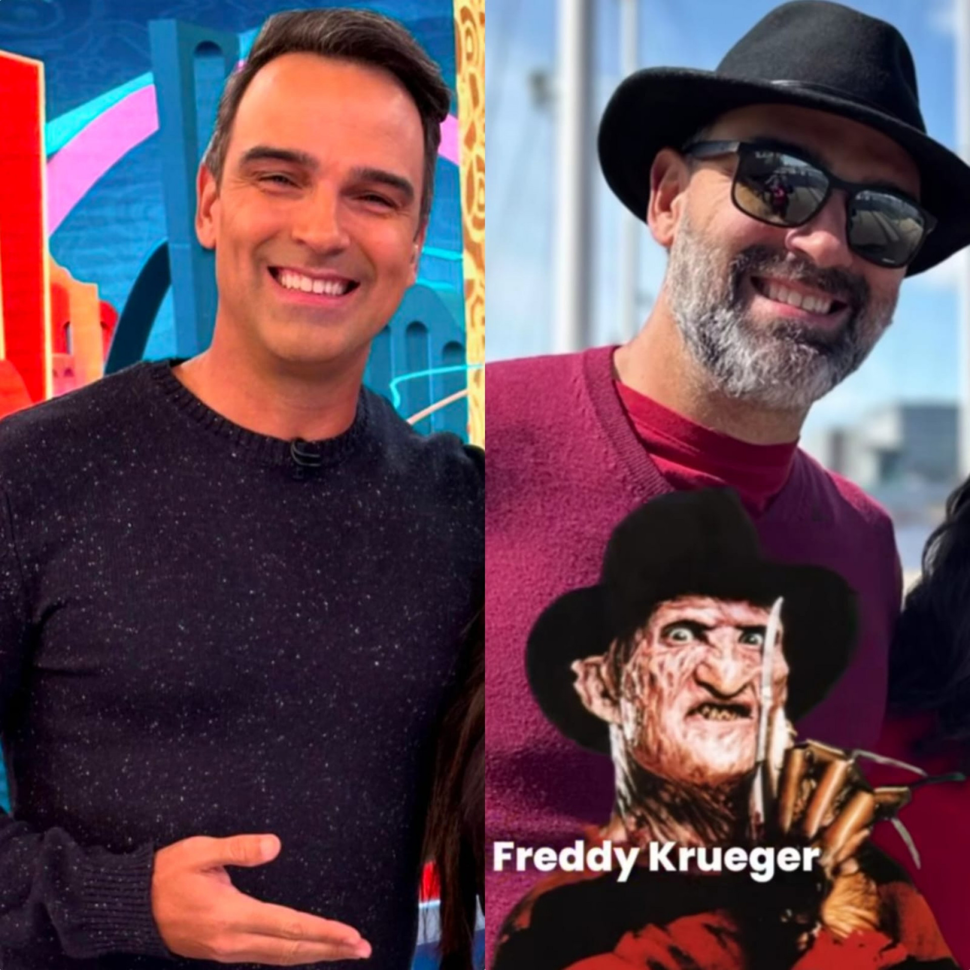 Tadeu Schmidt brinca com escolha de chapéu e camisa vermelha: 'Parecendo o Freddy Krueger' - Reprodução / Instagram