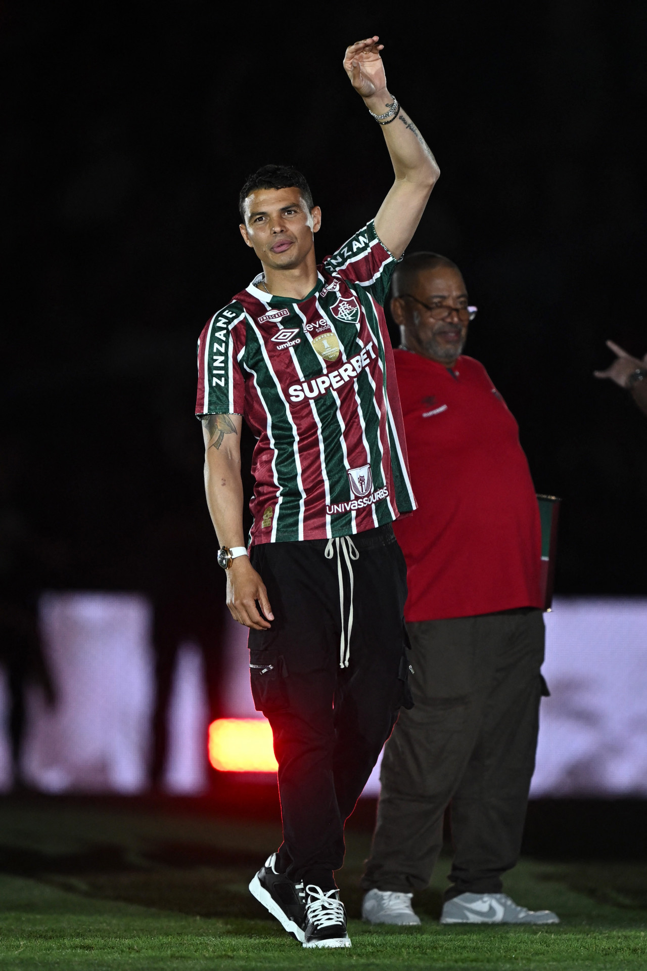 Thiago Silva com a camisa do Fluminense - Mauro Pimentel/AFP