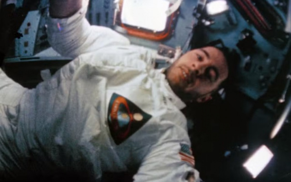 William A. Anders, piloto da Apollo 8, em módulo lunar, em dezembro de 1968