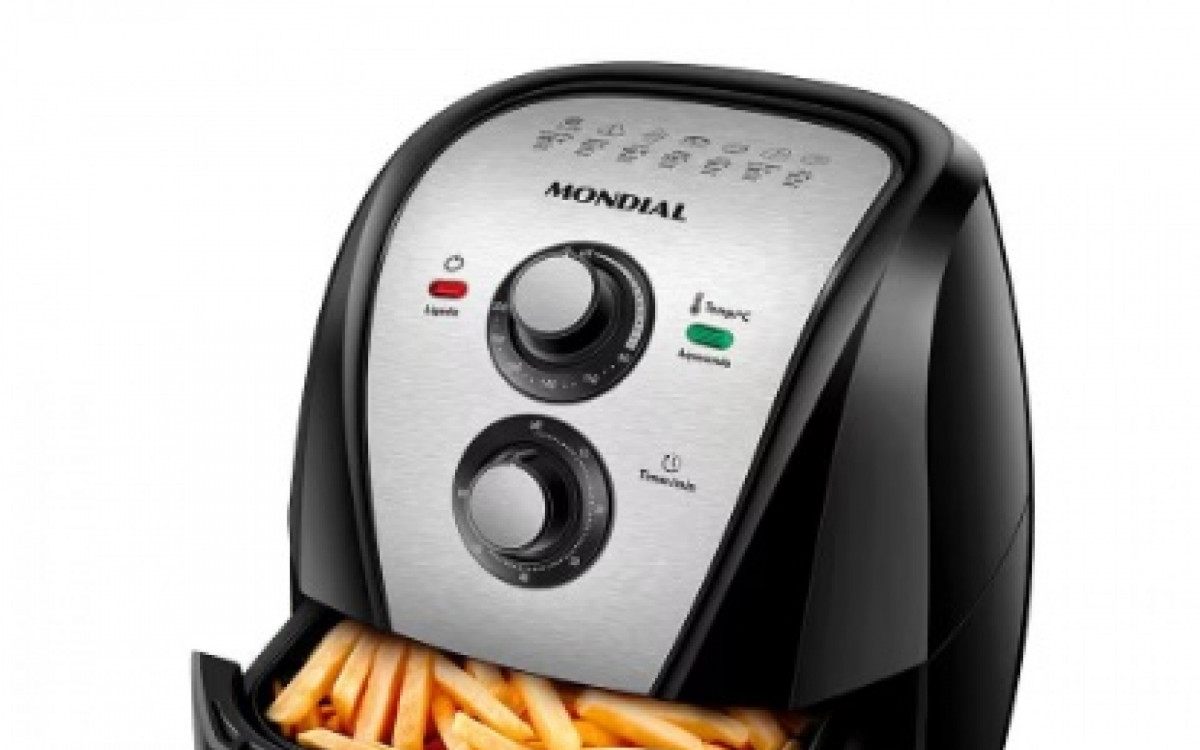 Fritadeira Elétrica Sem Óleo Air Fryer Mondial nas Casas Bahia: 
R$ R$ 284,05 - Reprodução Internet