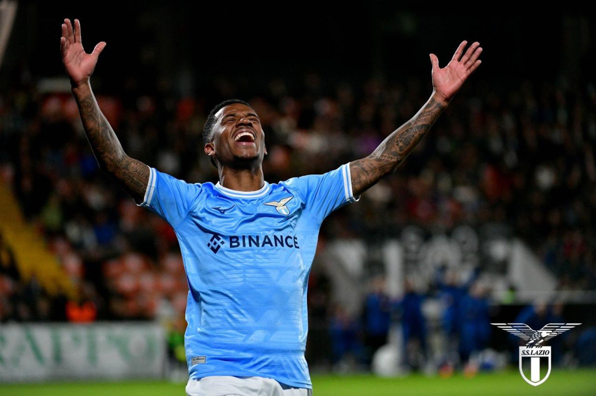 Marcos Ant&ocirc;nio comemora gol pela Lazio - Divulga&ccedil;&atilde;o/Lazio