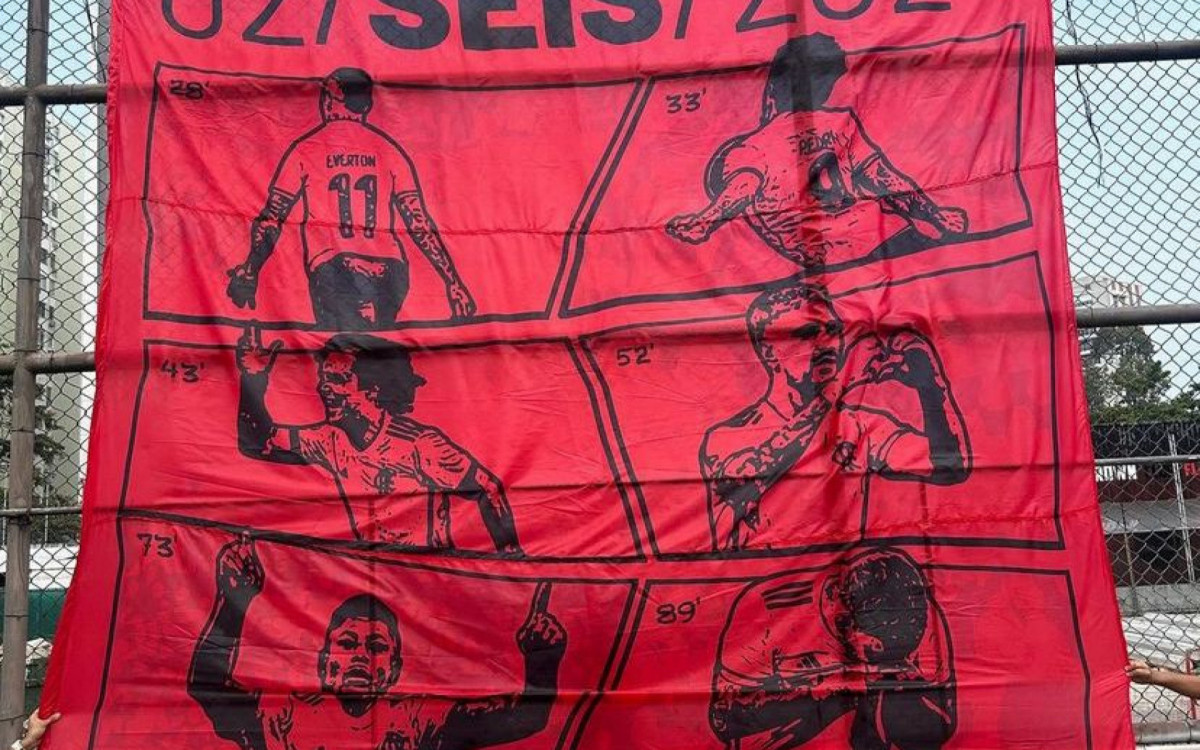 Bandeirão da torcida do Flamengo