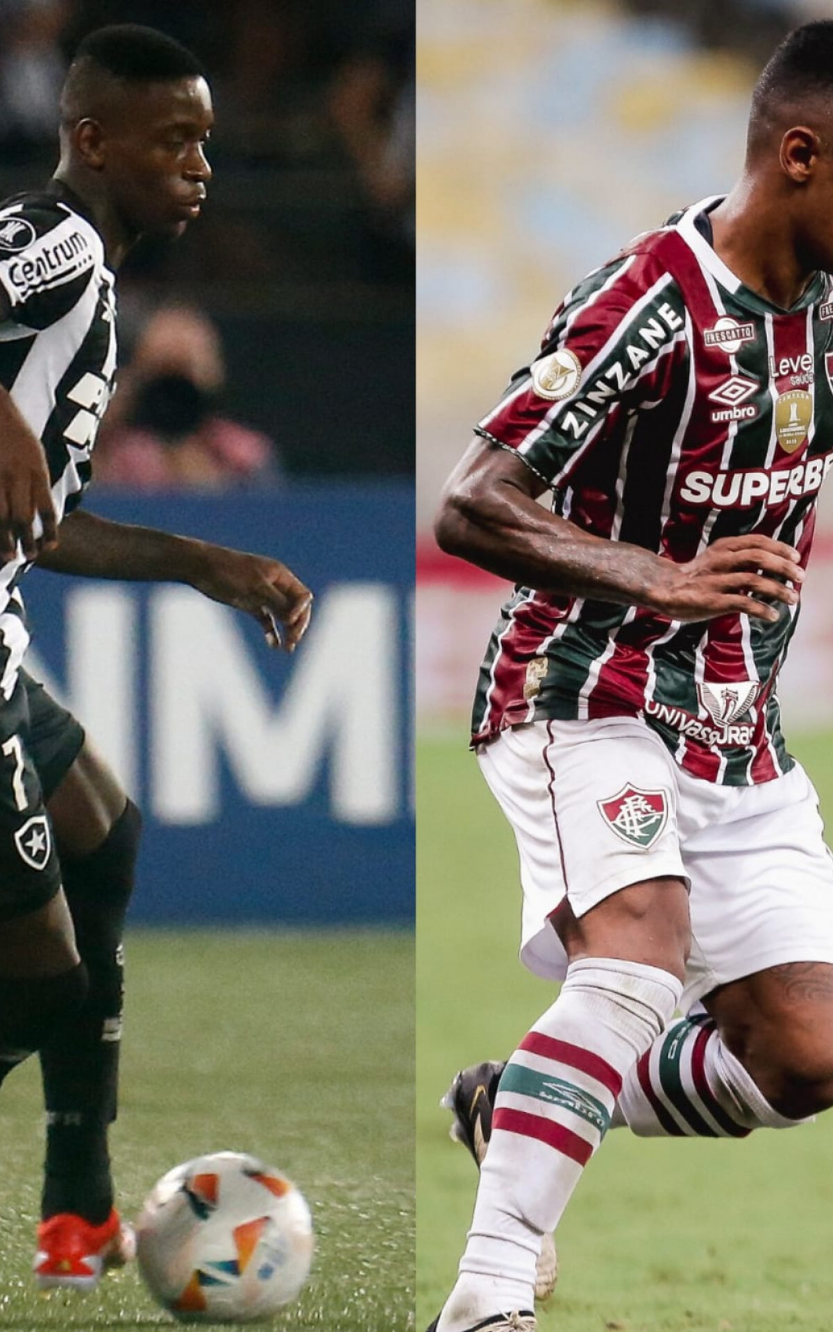 Luiz Henrique e Marquinhos se enfrentarão no clássico entre Botafogo e Fluminense - Vítor Silva/Botafogo e Lucas Merçon/Fluminense