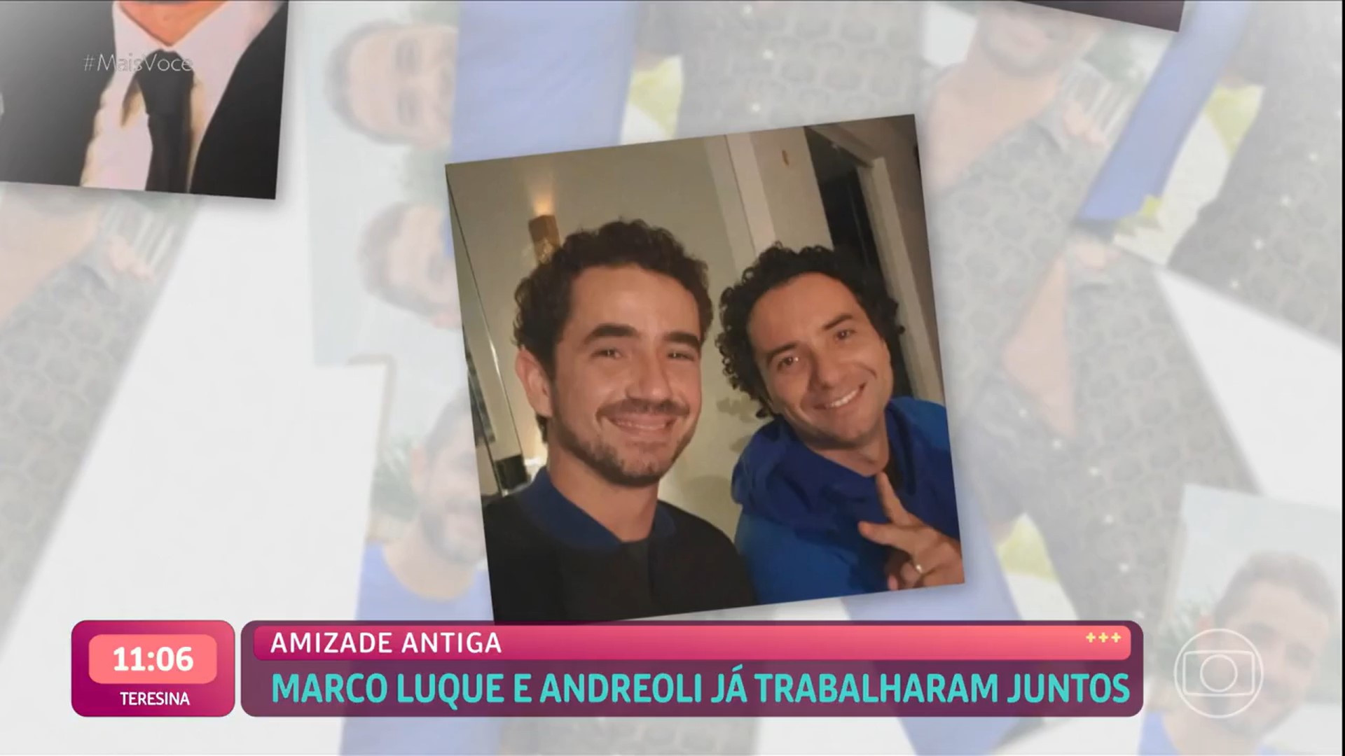 Marco Luque invade Mais Você de moto e emociona Felipe Andreoli - Reprodução / TV Globo