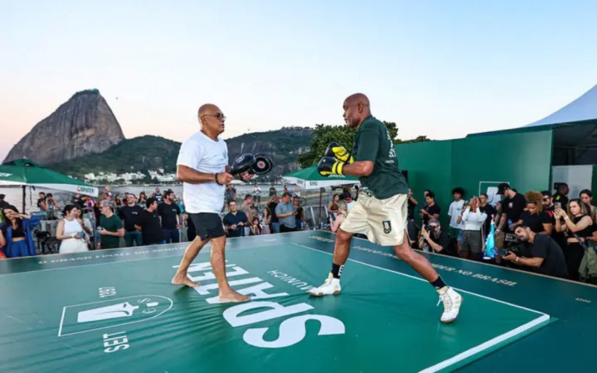 Anderson Silva em treino para o Spaten Fight Night 