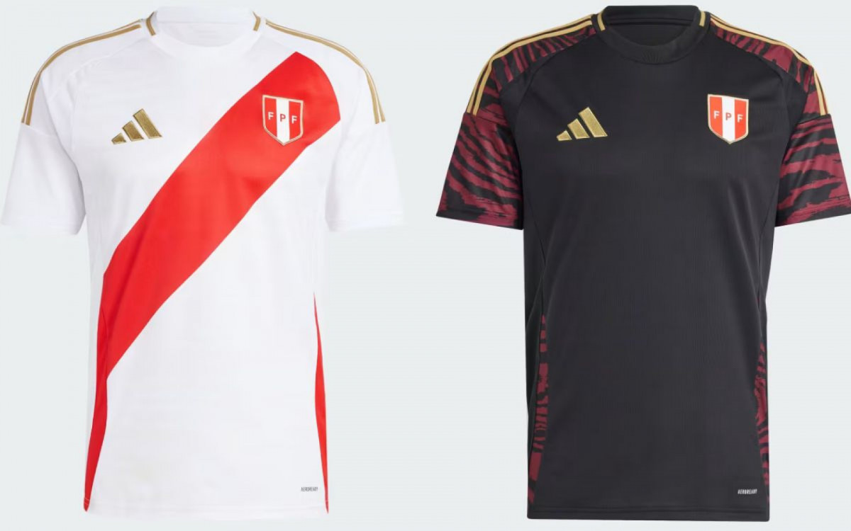 Camisa principal e visitante do Peru