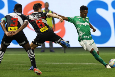 Fora de casa, Vasco joga mal e perde para o Palmeiras no Brasileirão