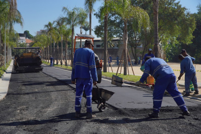 Área revitalizada no Jardim Alcântara é asfaltada