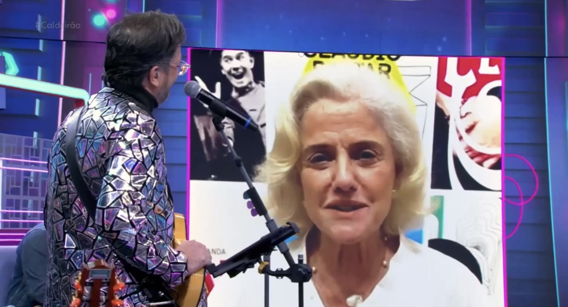 Lucio Mauro Filho se emociona com homenagens de Marieta Severo e Marco Nanini no 'Caldeirão' - Reprodução/ TV Globo