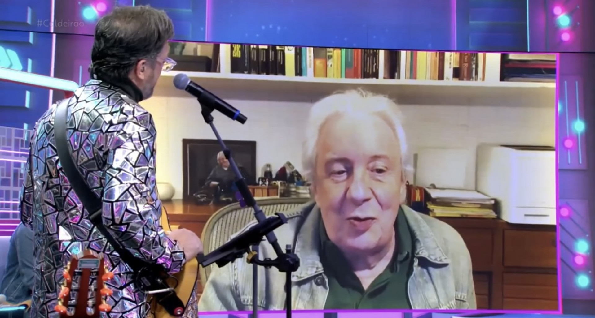 Lucio Mauro Filho se emociona com homenagens de Marieta Severo e Marco Nanini no 'Caldeirão' - Reprodução/ TV Globo