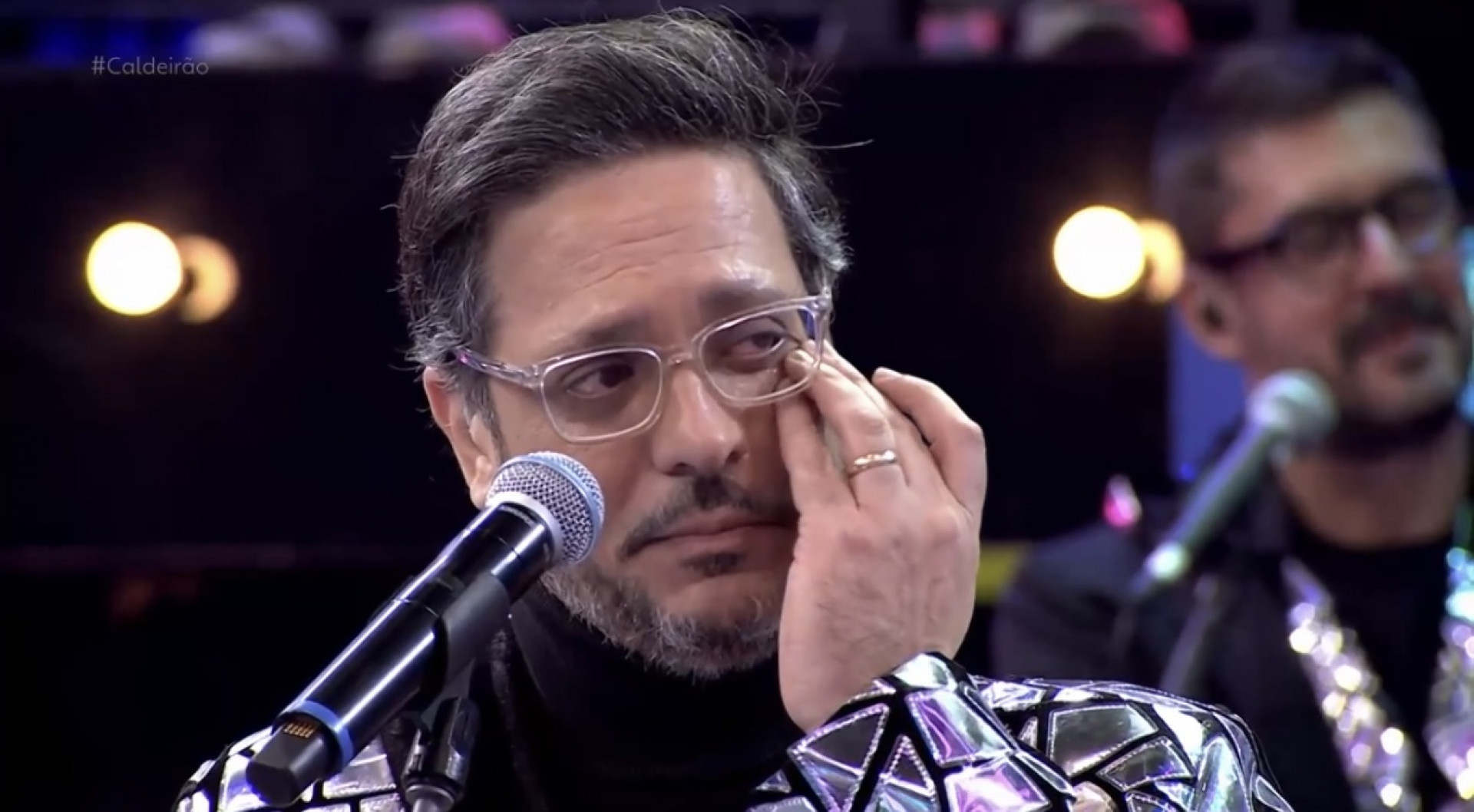 Lucio Mauro Filho se emociona com homenagens de Marieta Severo e Marco Nanini no 'Caldeirão' - Reprodução/ TV Globo