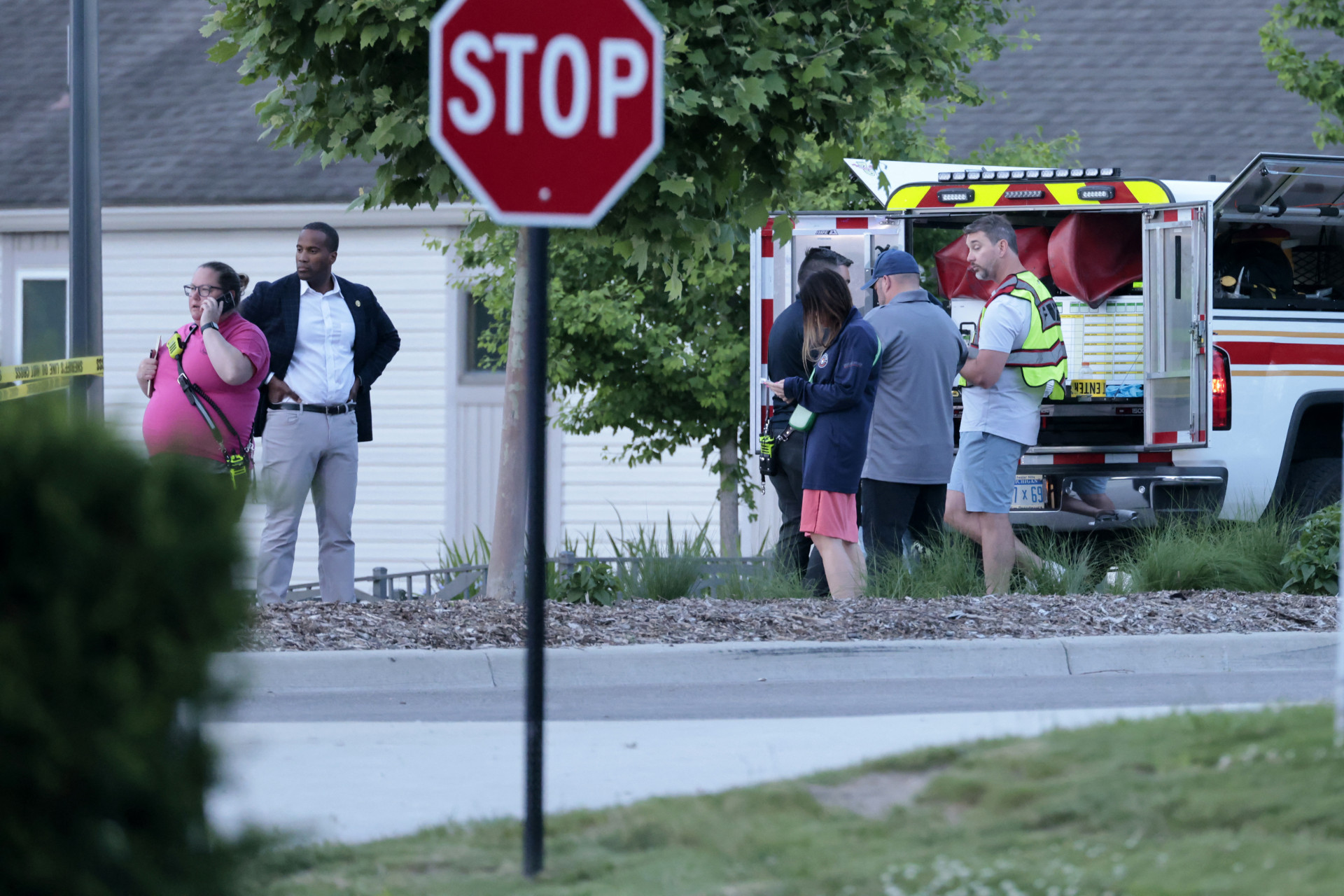 Polícia de Michigan fecha área em que aconteceu tiroteio em parque aquático - Jeff Kowalsky / AFP