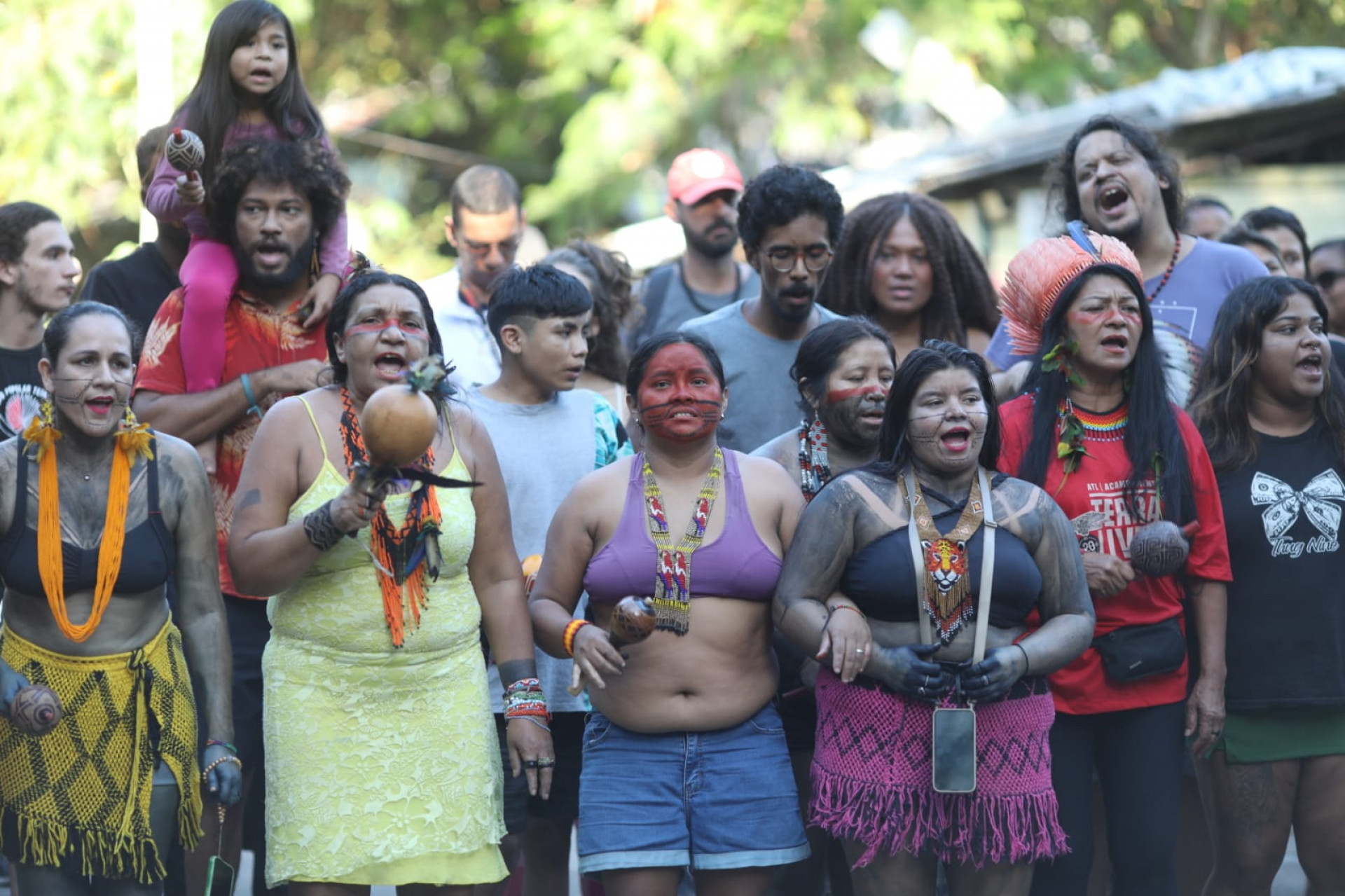 Participantes realizaram uma roda - Pedro Teixeira/ Agência O Dia