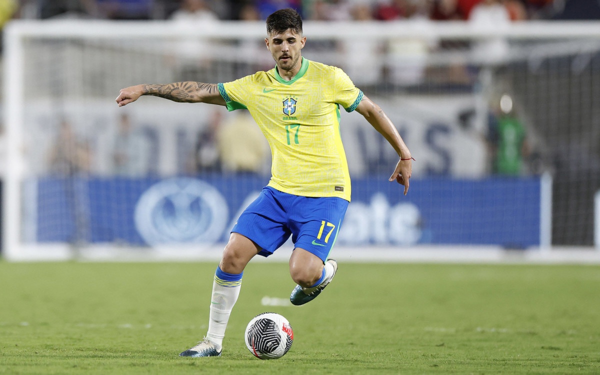 Beraldo em ação durante jogo do Brasil