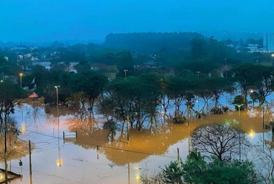 Cidades no RS voltam a ficar alagadas após chuvas na segunda-feira