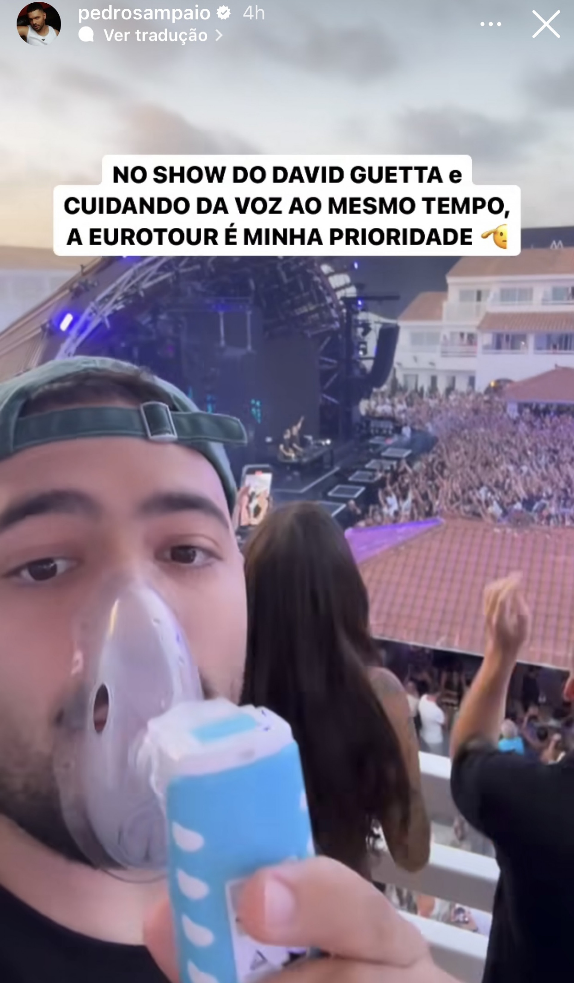 Pedro Sampaio curte show de David Guetta em Ibiza - Reprodução