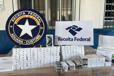 Eletrônicos avaliados em mais de R$ 1 milhão são apreendidos pela Receita Federal