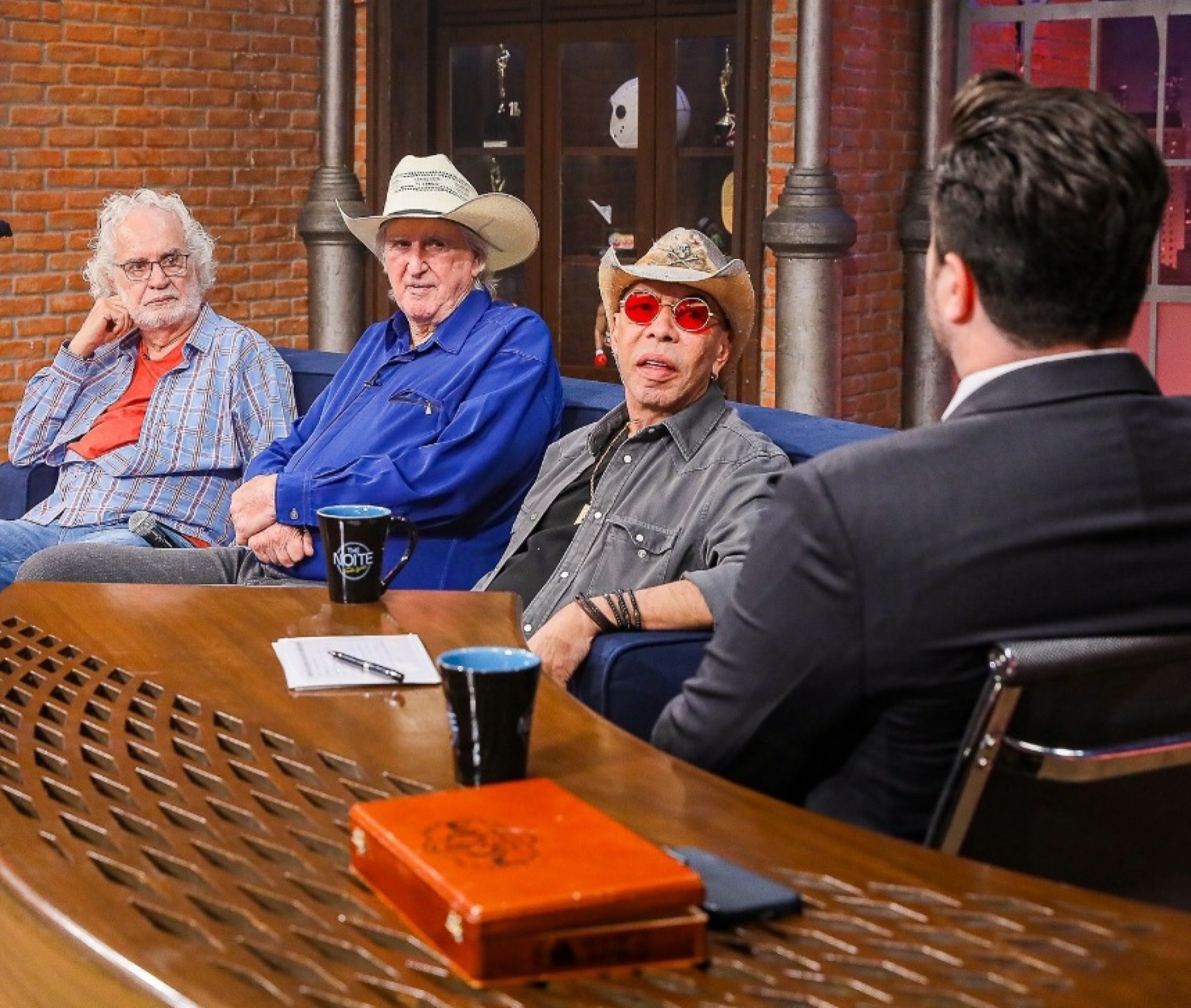 Chrystian participou do programa de Danilo Gentili, ao lado de Renato Teixeira e Sérgio Reis - Reprodução do Instagram