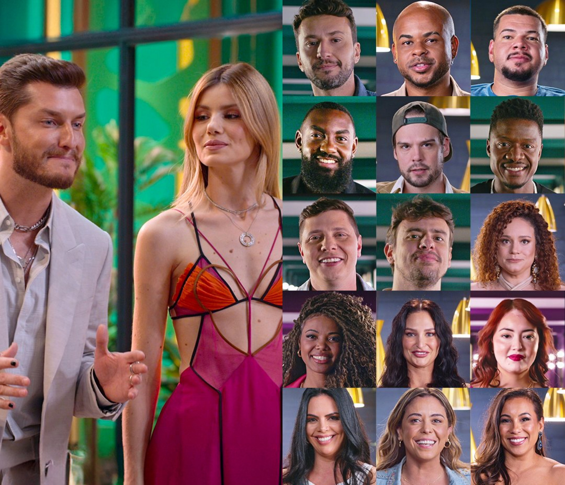 Apresentadores do programa e os participantes  - Reprodu&ccedil;&atilde;o / X