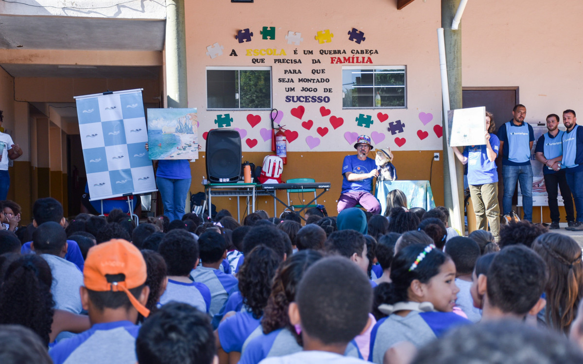 Escola Municipal Laudelina Bernardes recebeu o programa na última quarta (19) - Divulgação