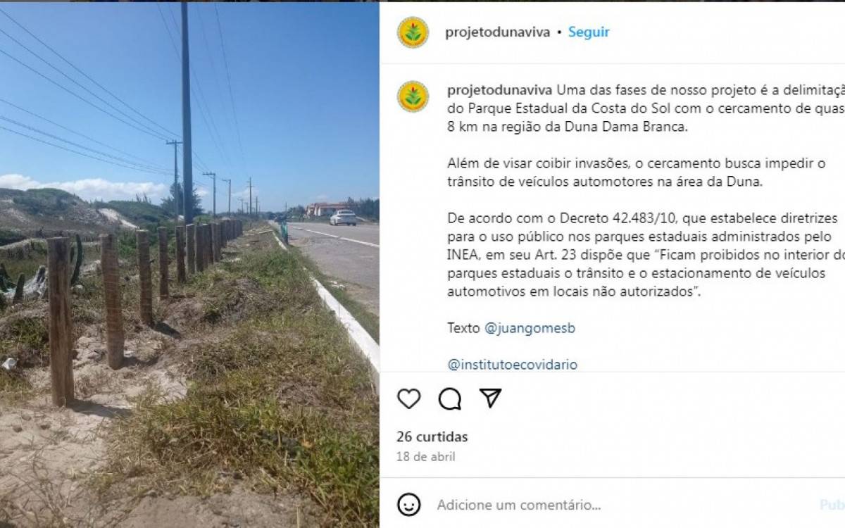 Colocação dos mourões