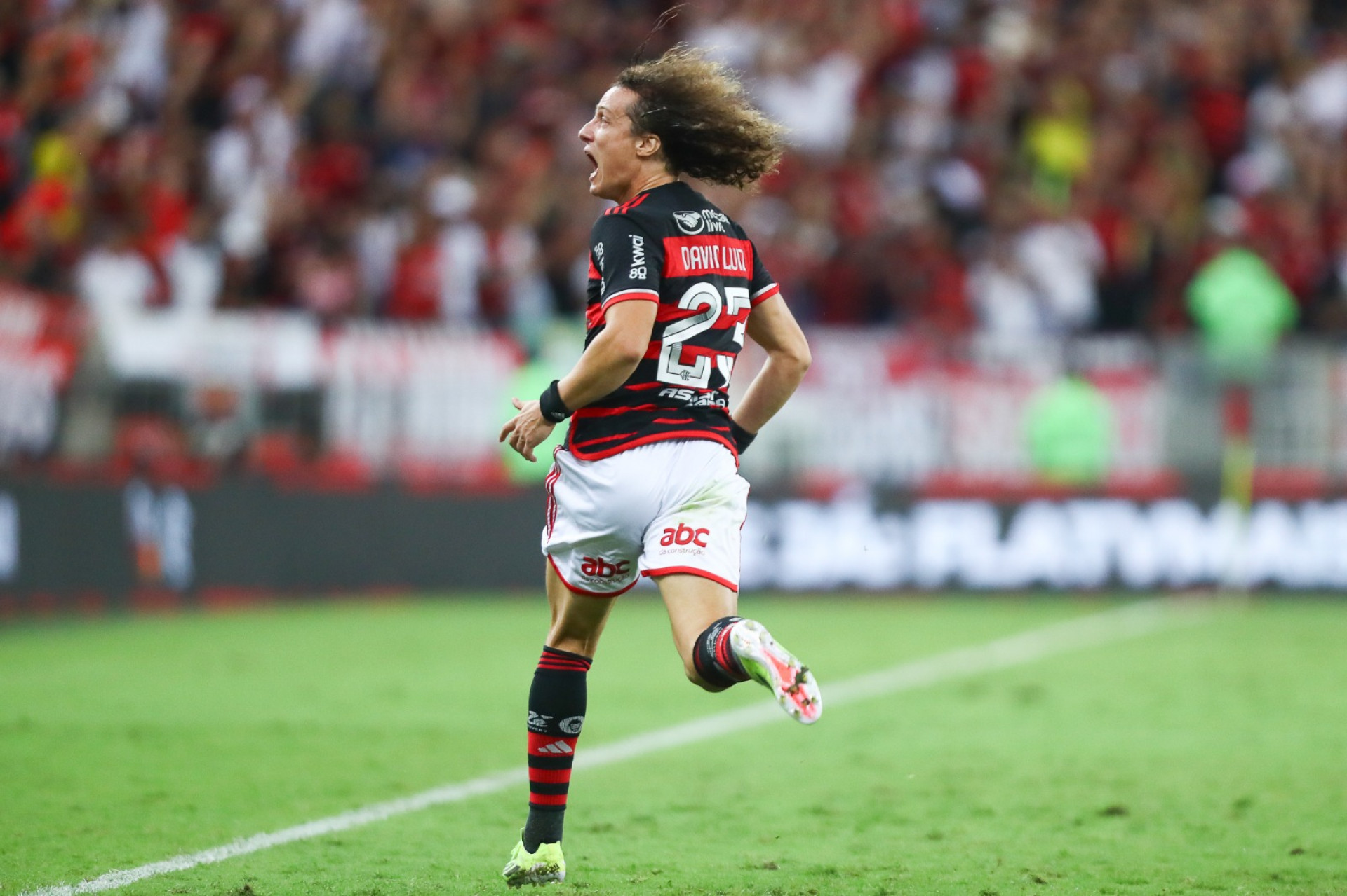 Celebração de David Luiz, do Flamengo - Gilvan de Souza/CRF