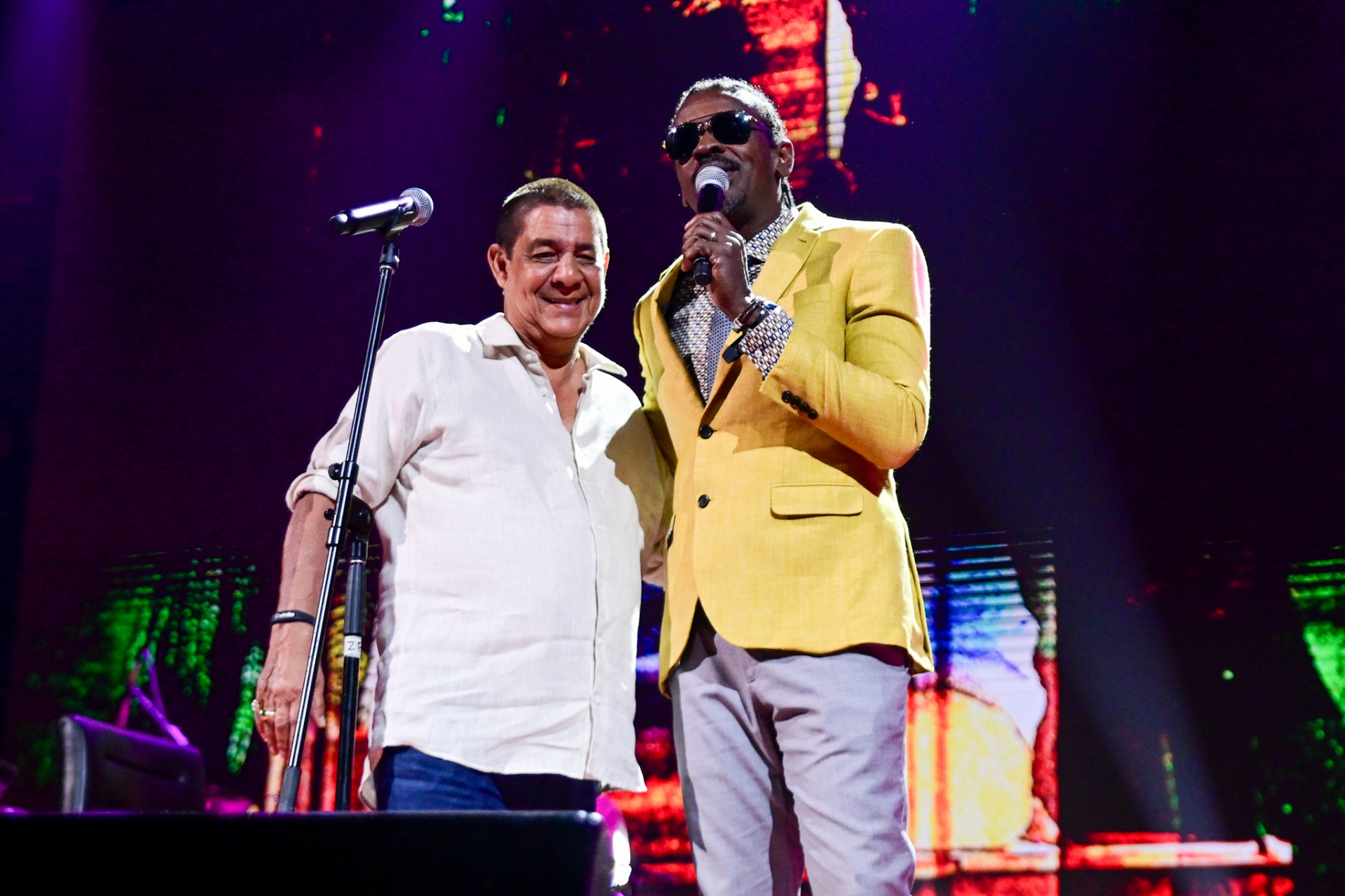 Seu Jorge canta com Zeca Pagodinho - Leo Franco / AgNews