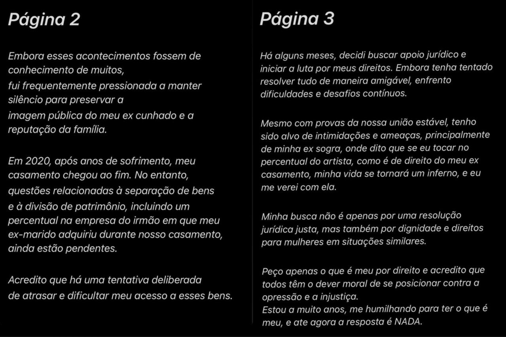 Ex-cunhada de Wesley Safadão expõe família do cantor: 'Crueldade' - Foto: Reprodução