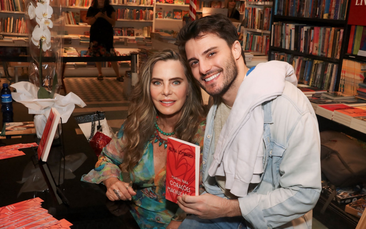 Hugo Bonemer prestigia lançamento do livro de Bruna Lombardi no Rio