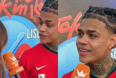 Vídeo! Reação de MC Cabelinho ao ser entrevistado por repórter portuguesa viraliza: 'O que?'