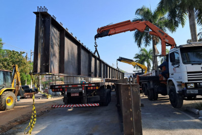 Vigas em curva para construção de novo viaduto serão lançadas domingo (30) em Volta Redonda