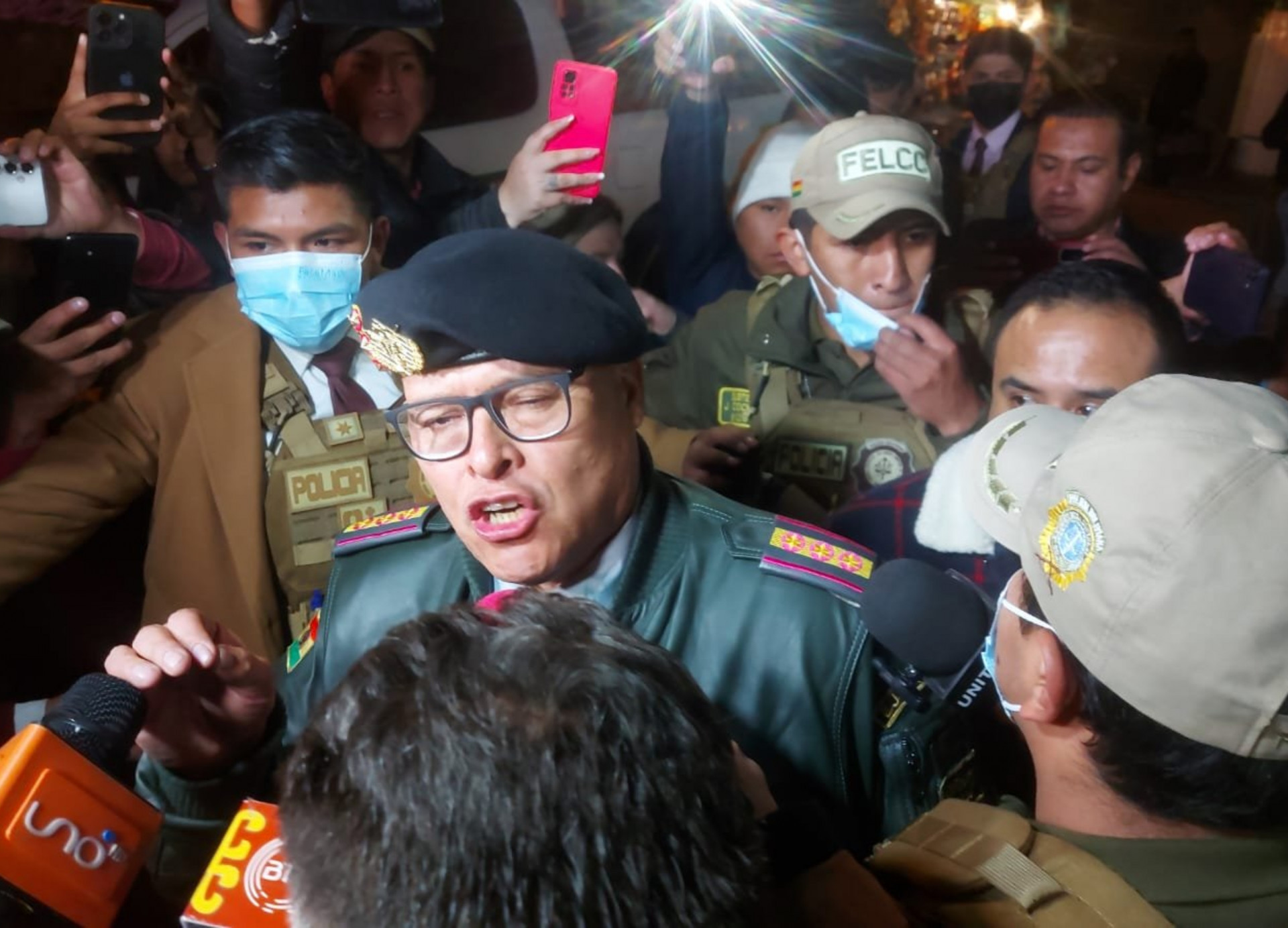 Juan José Zuñiga durante a tentativa de golpe militar na Bolínia na quarta-feira (26) - Reprodução / Redes Sociais