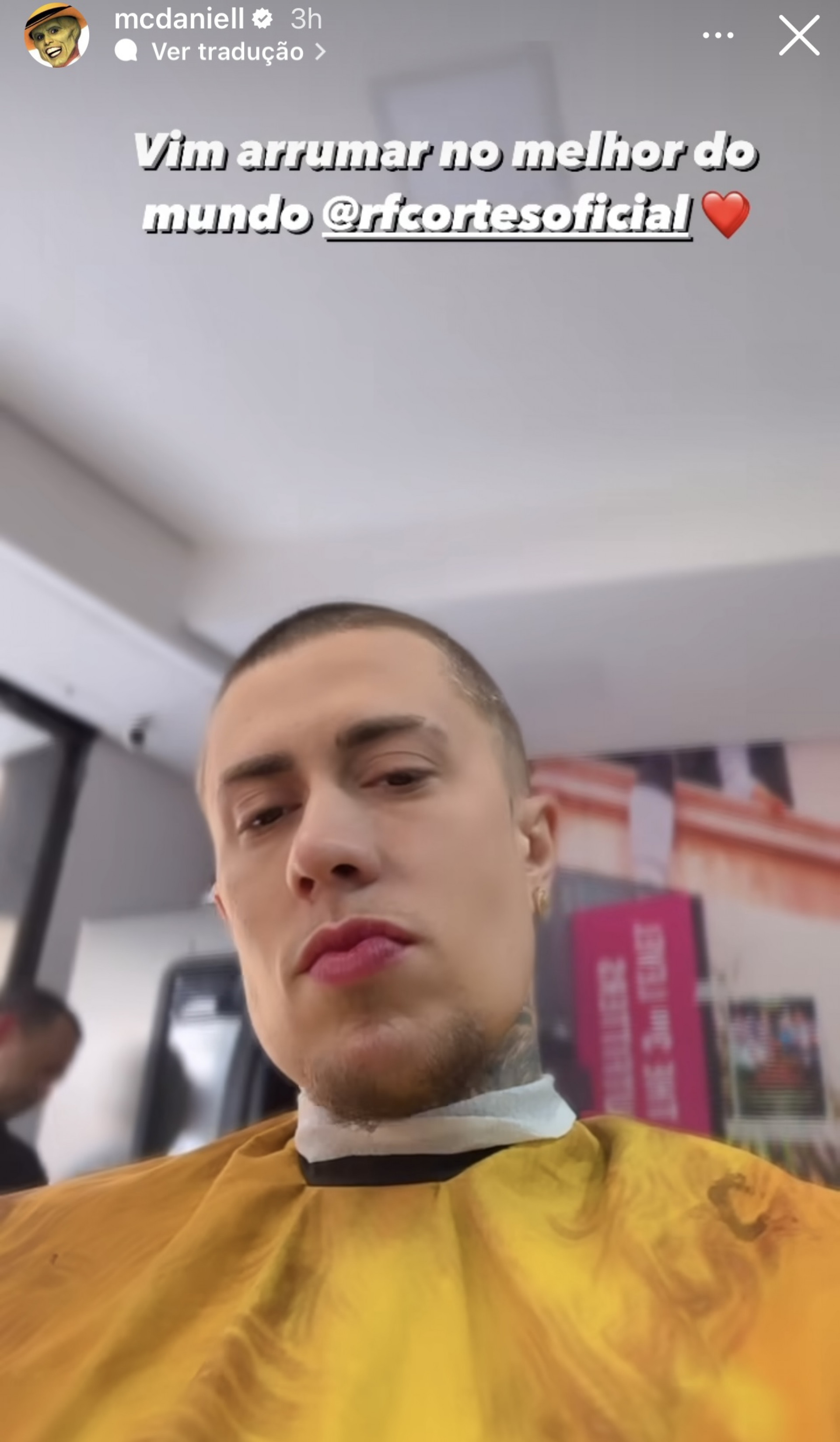 MC Daniel muda visual após corte químico no cabelo - Reprodução