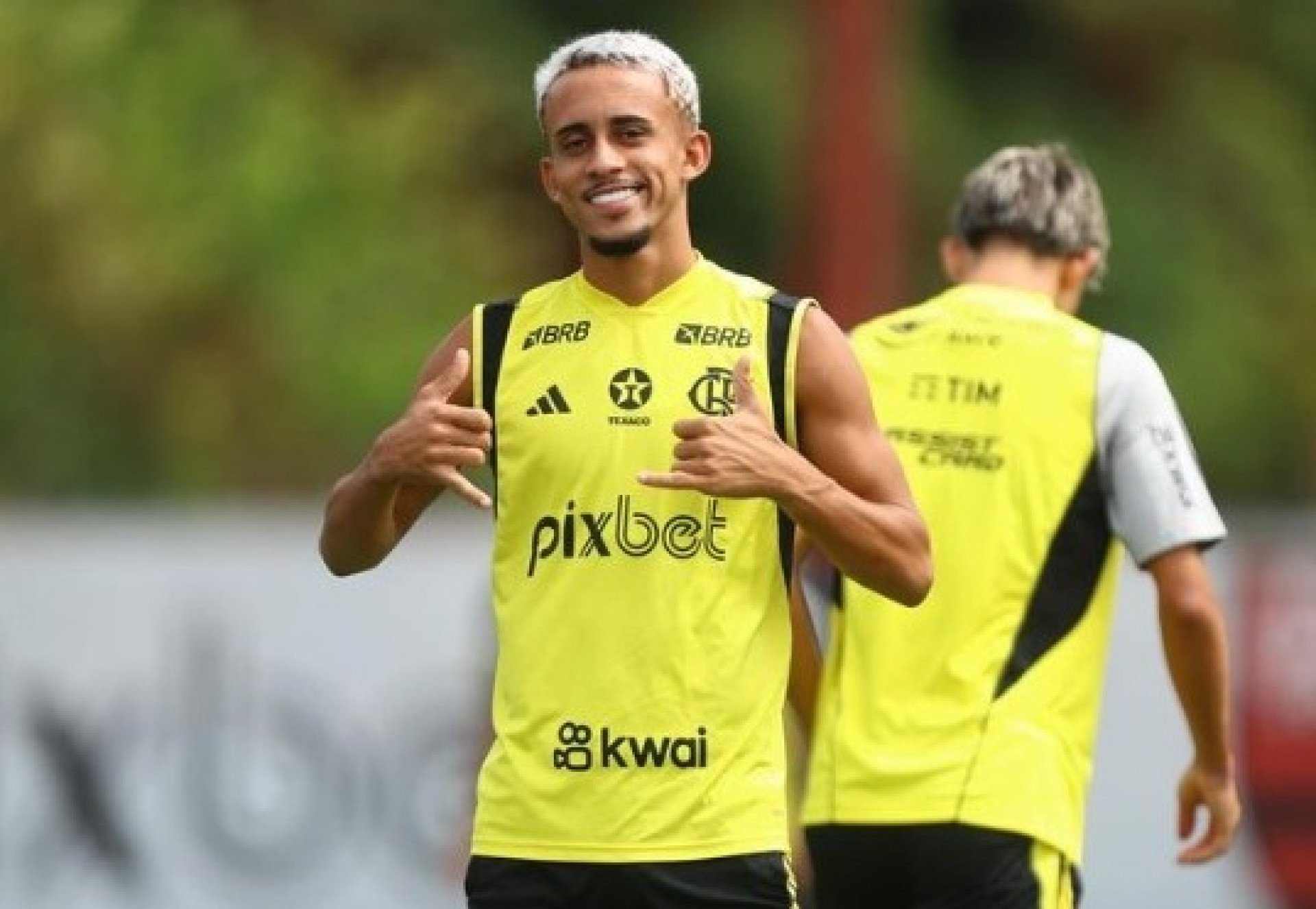 Matheus Gonçalves em treino do Flamengo - Divulgação / Flamengo