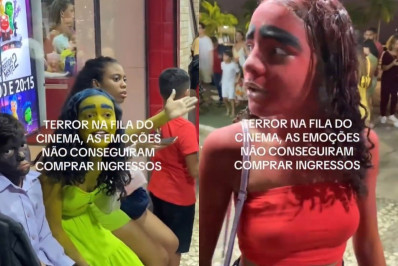 Fãs fantasiados não conseguem comprar ingresso de 'Divertida Mente 2' e reação viraliza nas redes; veja