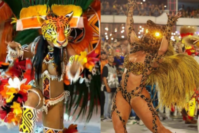 Isabelle Nogueira vira onça em Parintins e é comparada a Paolla Oliveira na web