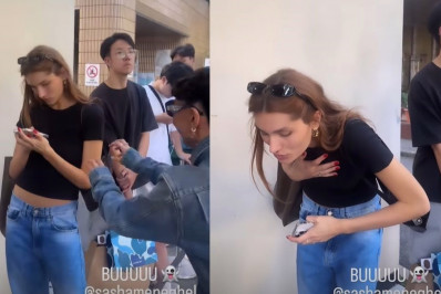 Sabrina Sato dá susto em Sasha Meneghel em passeio pelo Japão