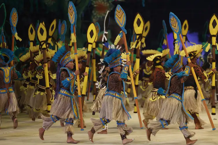 Boi Caprichoso na segunda noite do Festival de Parintins 2024 - Fernando Frazão/Agência Brasil